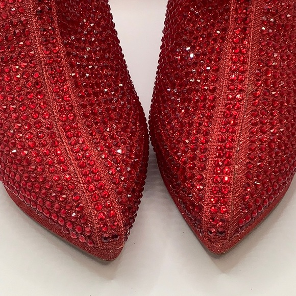 👠NWOB👠Jessica Simpson Vianne Stiletto Crystal Embellishment Boots - Picture 10 of 17